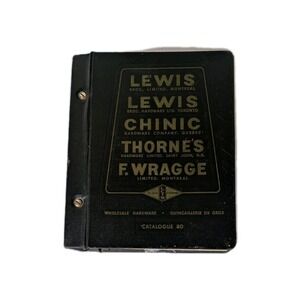 Lewis Bros. Limited Black Diamond Montreal Catalogue No. 80 Years 1897-1903 Mint